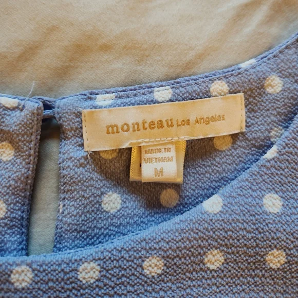 Sky Blue Polka Dot Blouse - Picture 2 of 3